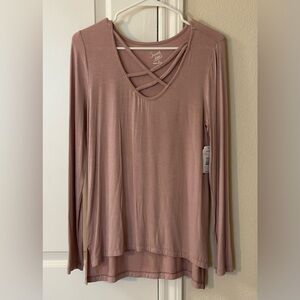 Pink Rose Top-Long Sleeve